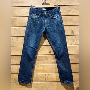 Uniqlo Selvedge Denim Jeans Men’s Slim Straight Dark Wash 30x30